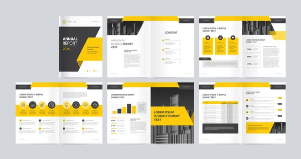 Modèle Conception Brochure Entreprise Créative Avec Page Couverture Pour Profil — Image vectorielle
