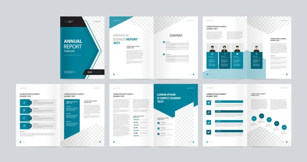 Creatieve Zakelijke Brochure Lay Out Ontwerp Sjabloon Met Omslag Voor — Stockvector