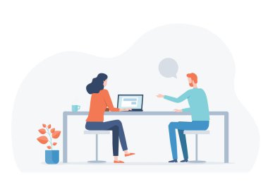 düz çizim grubu iş ekibi toplantısı ve çalışma konsepti planlaması