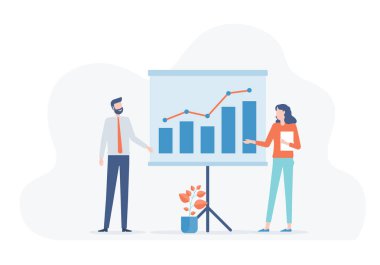 İş adamları toplantısı iş pazarlama analitik kavramı için çalışma ve planlama