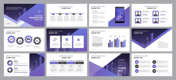 Diseño Uso Plantillas Diseño Página Presentación Negocios Para Folleto Libro — Vector de stock