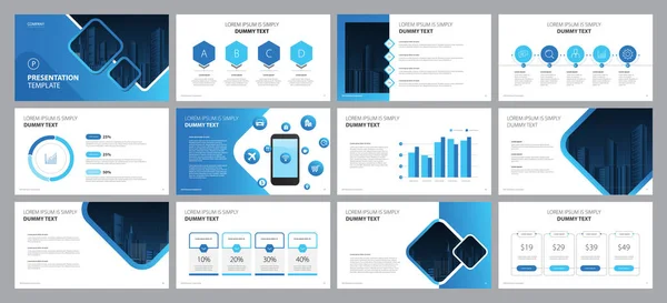 Business Presentation Template Design Backgrounds Page Layout Design Brochure Book —  Vetores de Stock