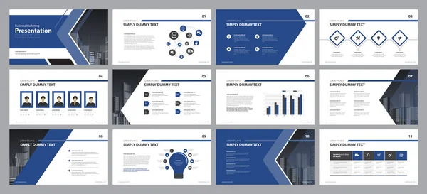 Kreativní Obchodní Prezentace Šablona Design Zázemí Rozvržení Stránky Design Pro — Stockový vektor