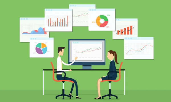 Vektör grafik pazarlama iş adamları