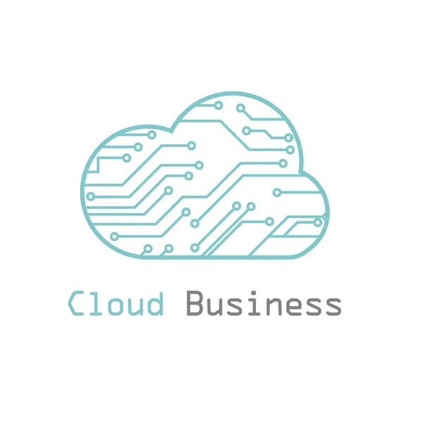 Cloud business logo vector template — Stock Vector