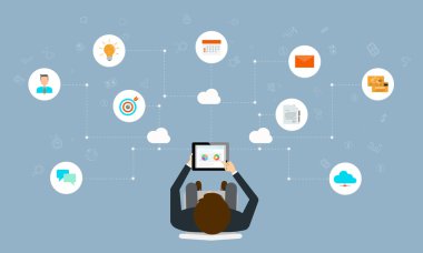 İş teknoloji Internet ağ bağlantısı bulut kavramı