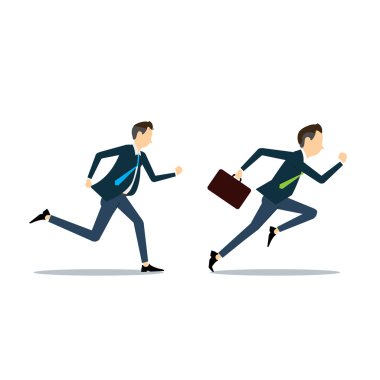 Vektör iş adamı rekabetçi iş