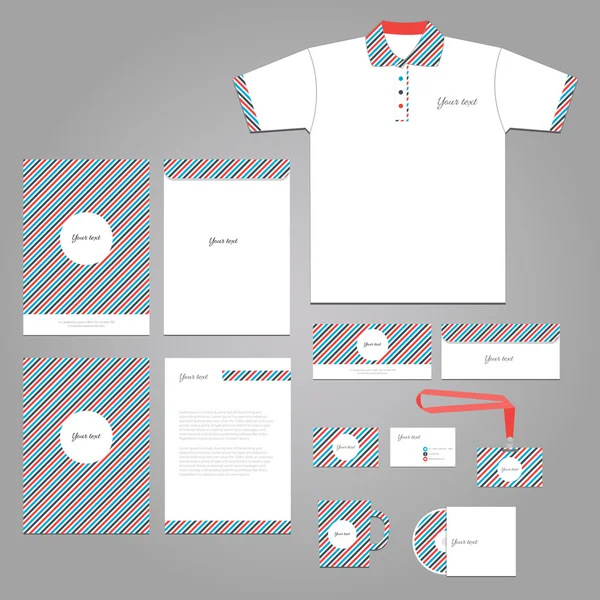 Modèle de marque d'identité d'entreprise de papeterie vectorielle — Image vectorielle