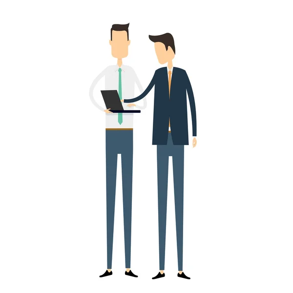 Vector people business meeting connection at work — Stock Vector