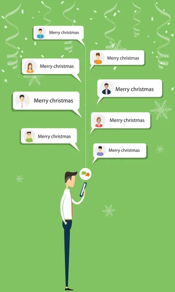 İş adamı konuşmak için iş üzerinde mobil ileti