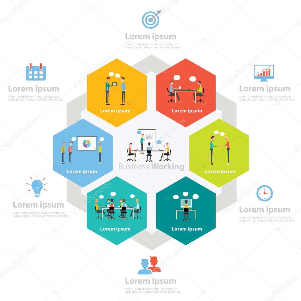 infographic business working process concept