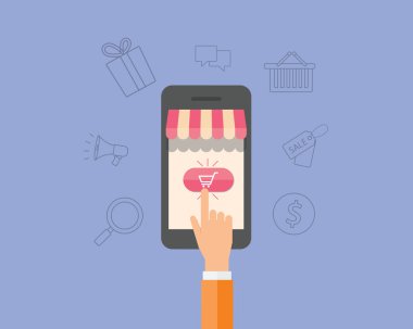 iş hattı alışveriş ve e-pazarlama mobile.shop line.people yandan üzerinde.