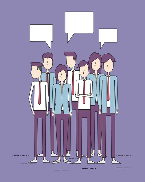 Groupe personnes entreprise et entreprise esprit d'équipe concept.business caractère — Image vectorielle