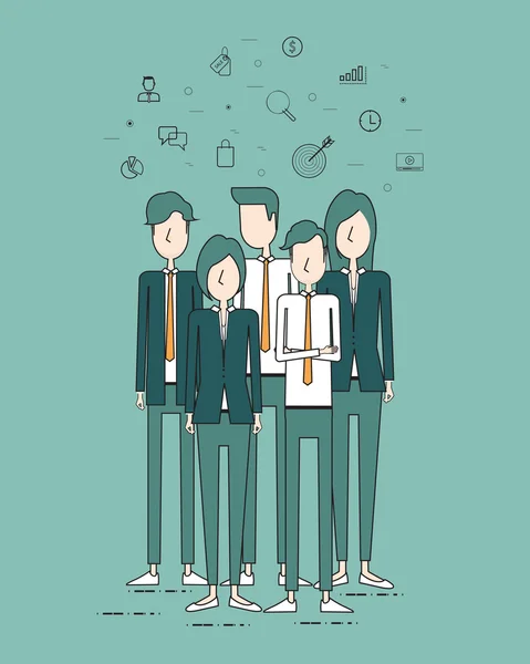 Group people business and business teamwork concept.business character — Wektor stockowy