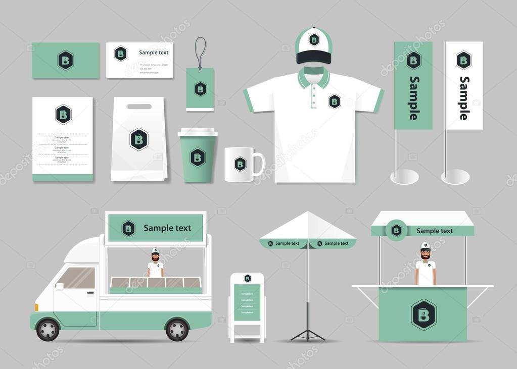 Download corporate branding identity mock up template for coffee ...