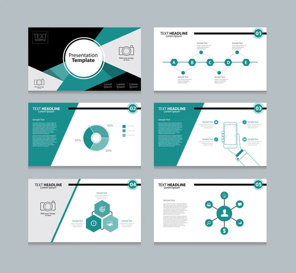 Abstract vector business presentation template slides background design .info graphic — 图库矢量图片