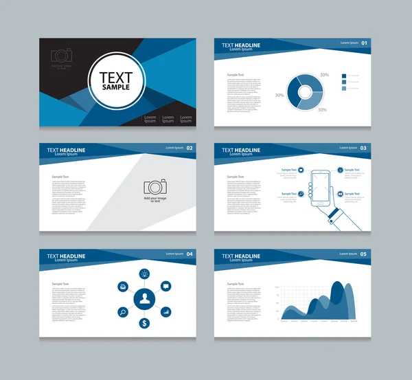 Abstrait vecteur entreprise présentation modèle diapositives fond design .info graphique — Image vectorielle