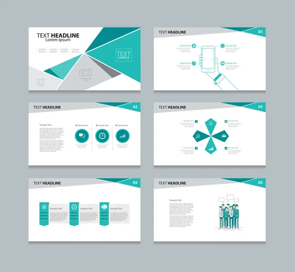 Abstract vector business presentation template slides background design .info graphic — Vetor de Stock