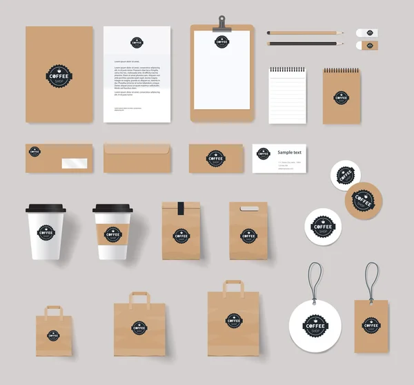 corporate branding identity mock up template for coffee shop and restaurant. card .menu.vector.stationary.packaging,