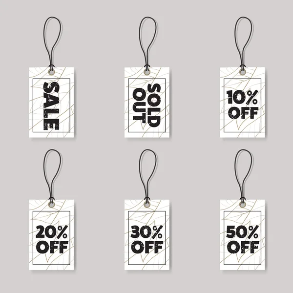 Promotion shopping discount price tags design template — Stock Vector