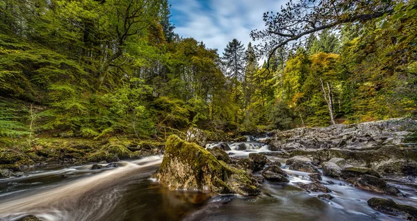 River Braan Dunkeld Perthshire Autumnal Months — Stock Photo, Image