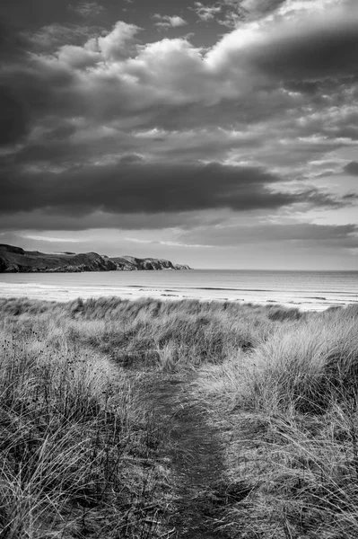 Caminho para praia Strathy Bay — Fotografia de Stock