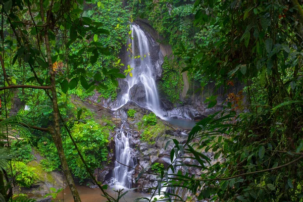 Waterfall Landscape Beautiful Hidden Pengibul Waterfall Rainforest Tropical Scenery Slow — Stock Photo, Image