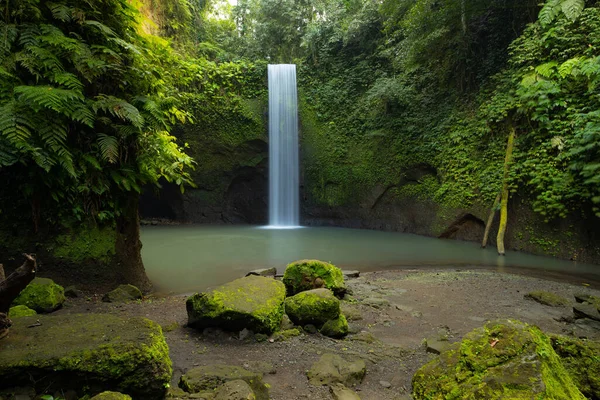 Прихований Водоспад Джунглях Тропічні Ландшафтні Пригоди Подорожі Концепції Походження Природи — стокове фото