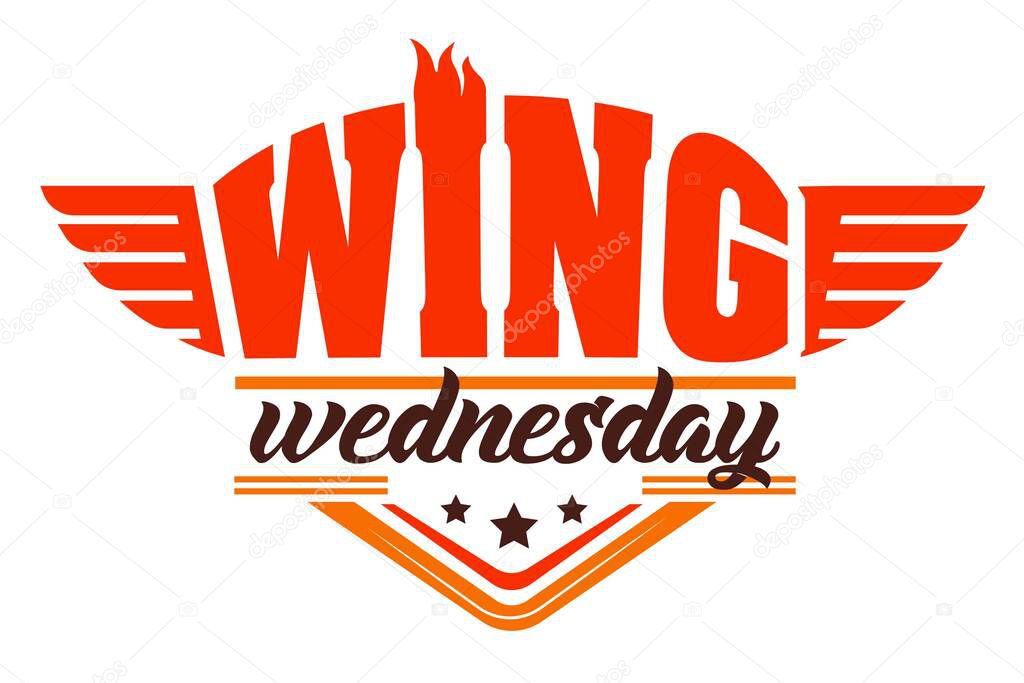 Chicken wing on Wednesday night, special offer icon