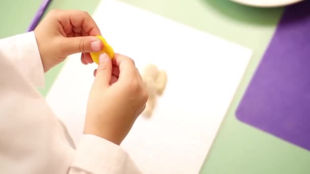 Φορμαρισμένες Χέρι Φιγούρες Του Marzipan Modeling Προετοιμασία Γλυκών Διακοσμήσεων Για — Αρχείο Βίντεο