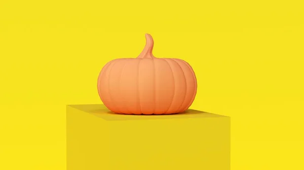 Darstellung Ein Podium Mit Einem Kürbis Feiertag Halloween Thema — Stockfoto