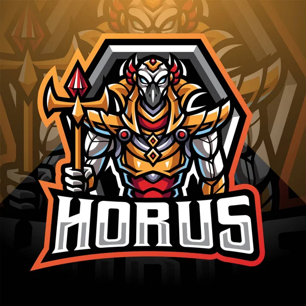 Conception Logo Mascotte Horus Esport — Image vectorielle