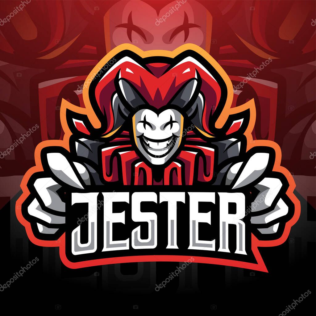 Jester esport mascot logo design