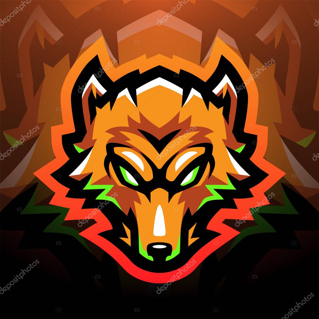 Foxes head esport mascot logo