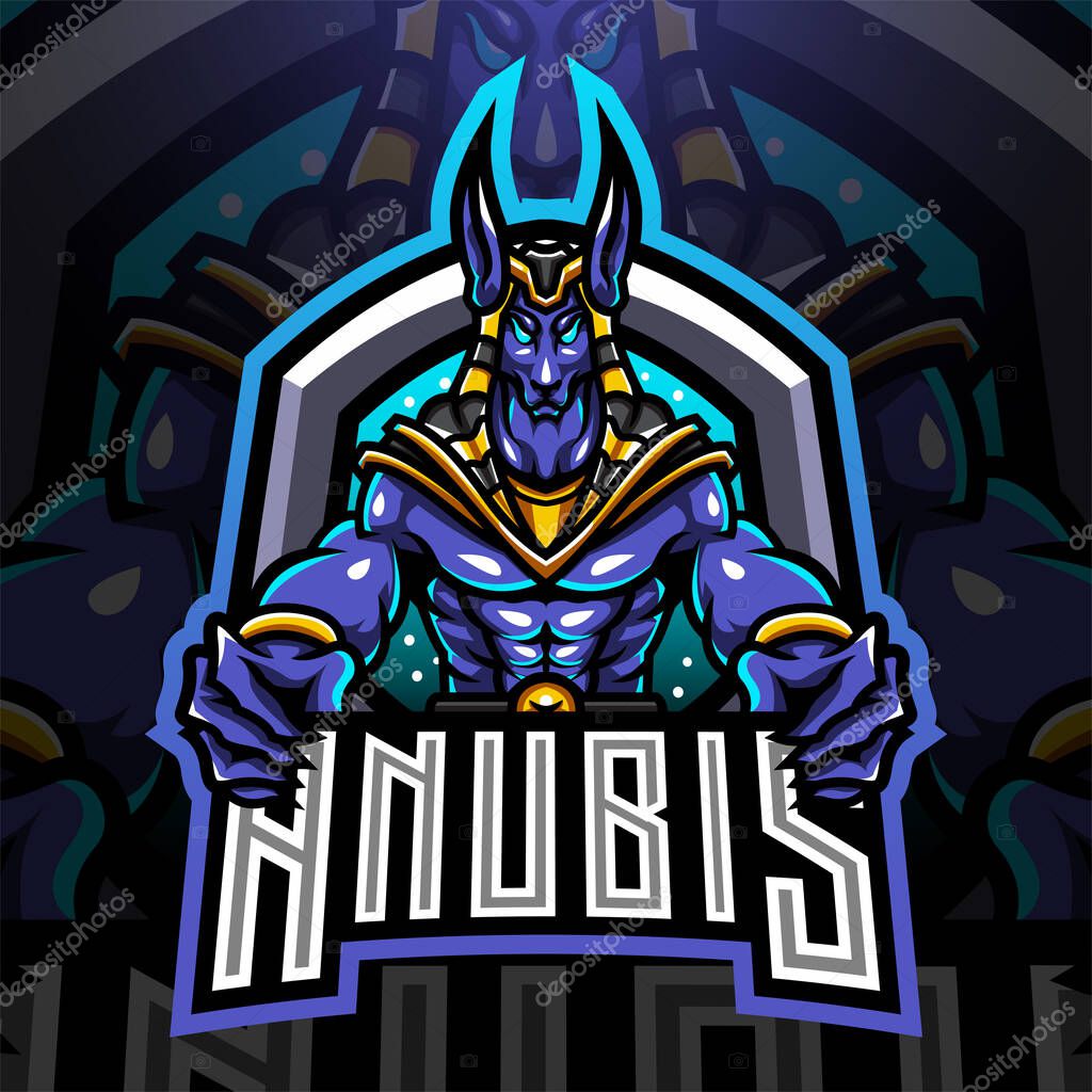 Anubis esport mascot logo design