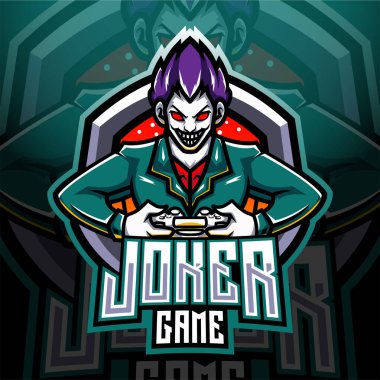 Joker oyunu esport maskot logosu