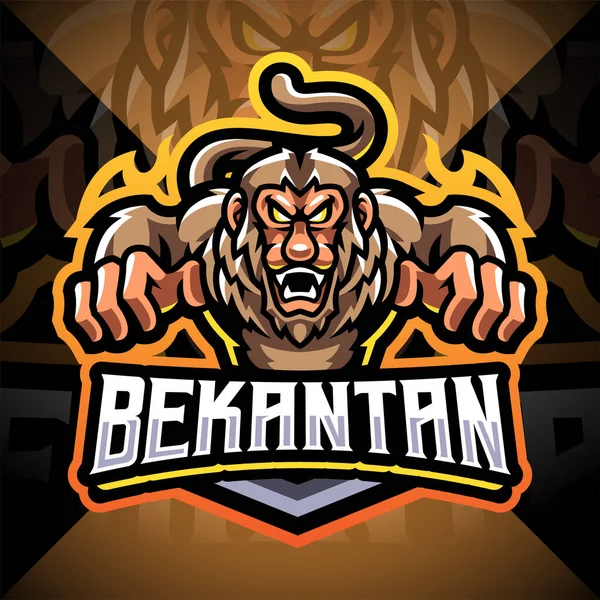 Logo Mascotte Esport Bekantan — Image vectorielle