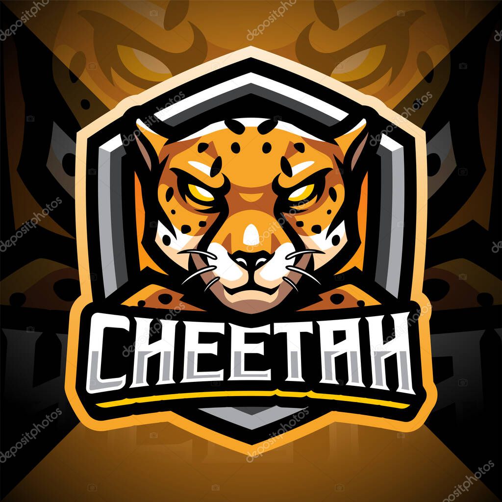 Cheetah esport mascot logo design