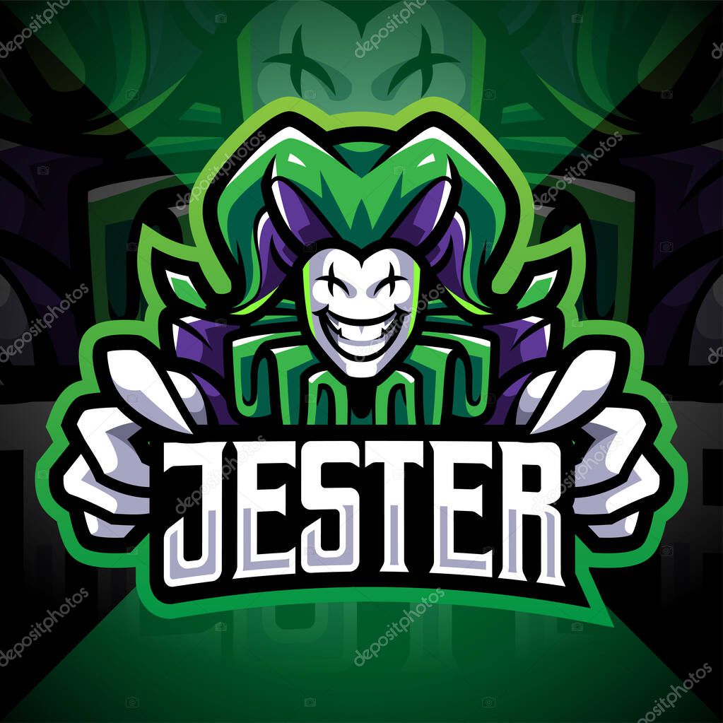 Jester esport mascot logo design