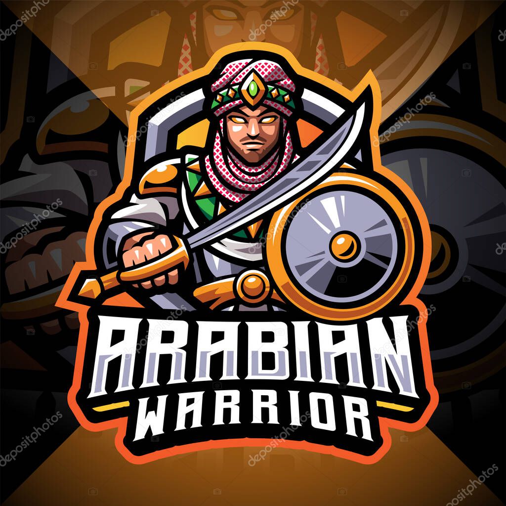Arabian warriors esport mascot logo design