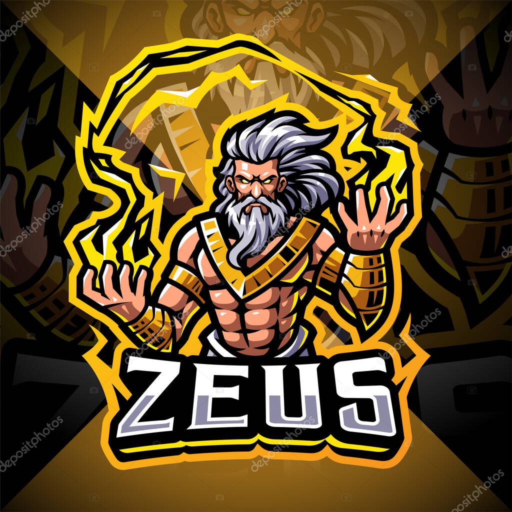 Zeus esport mascot logo design