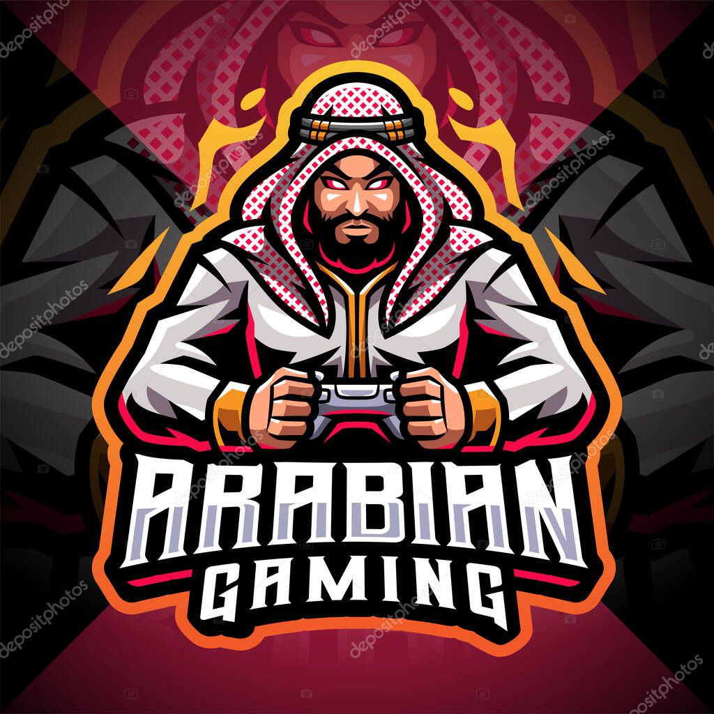 Arabian gaming esport mascot logo design