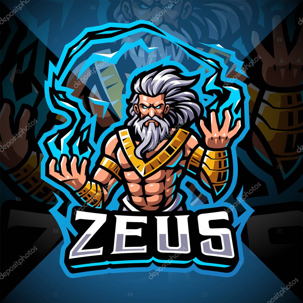 Zeus esport mascot logo design