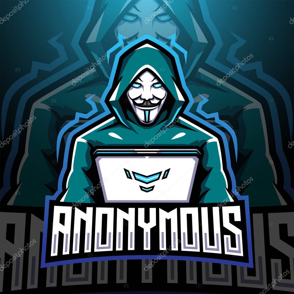 Anonymous esport mascot logo design