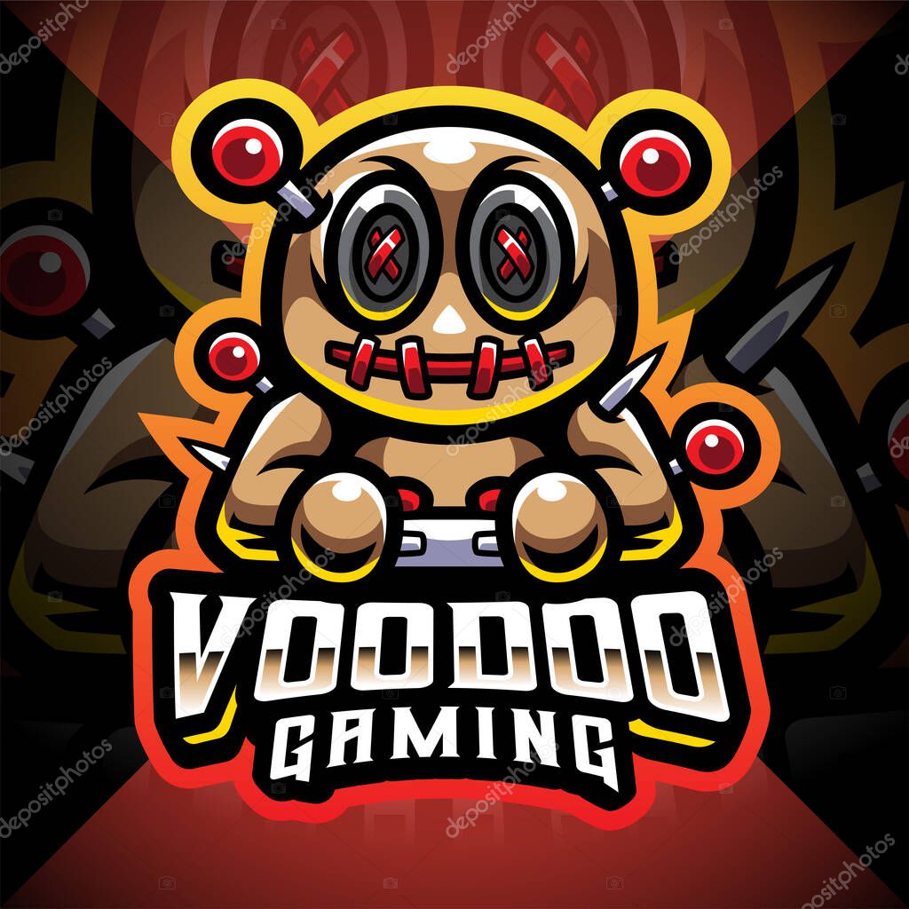 Voodoo gaming esport mascot logo