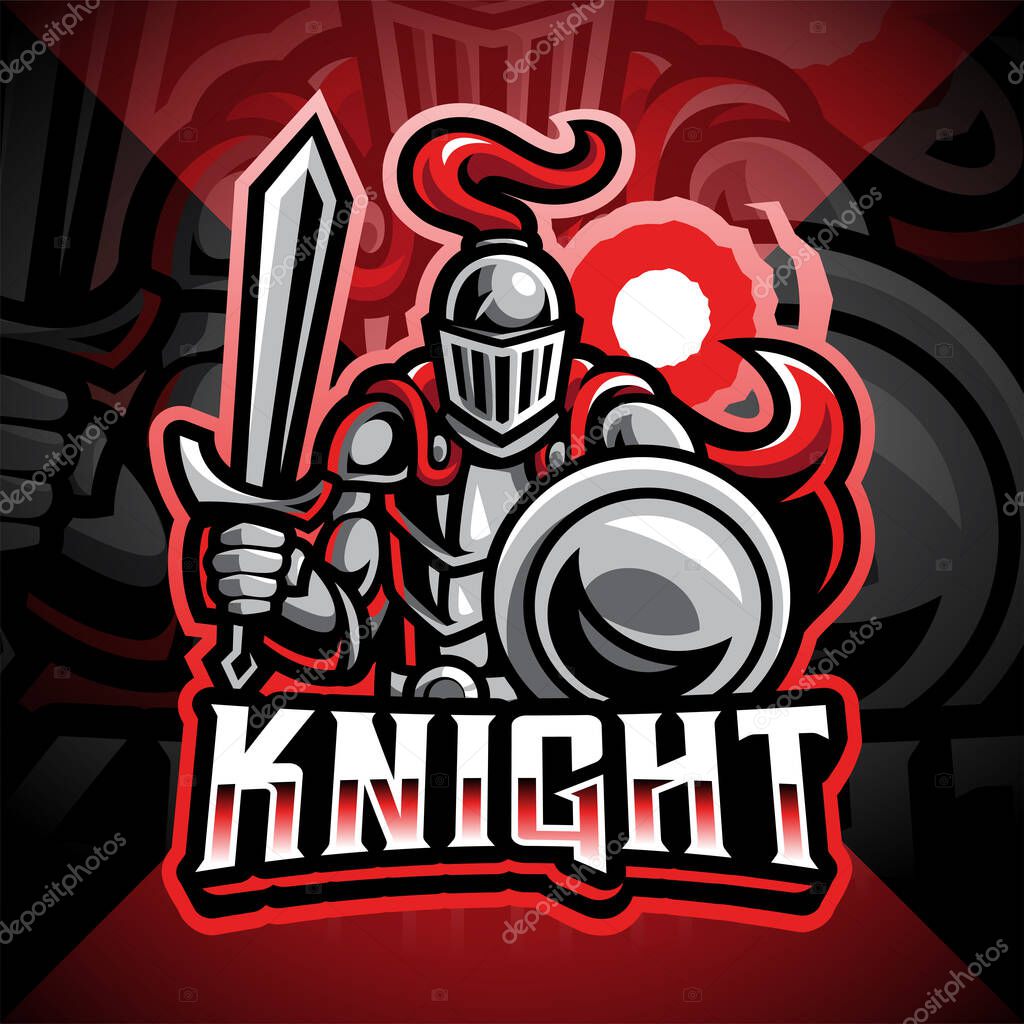 Knight esport mascot logo design