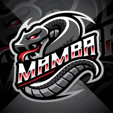 Mamba esport mascot logo design clipart