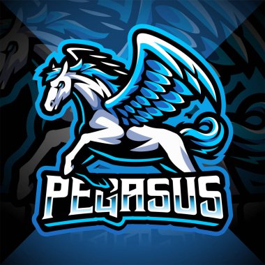 Pegasus esport maskot logosu tasarımı
