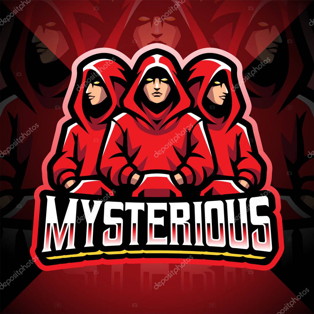 Mysterious esport mascot logo design