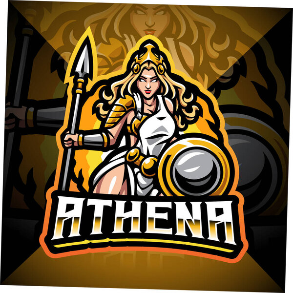 Дизайн логотипа Athena esport
